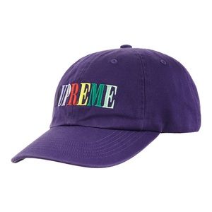 Supreme Multi Color Logo 6 Panel Hat